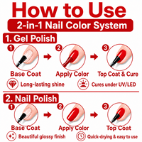 NEWNAIL 2in1 Vegan Non-Toxique Hema-Free Oil Base Neon Gel Acrylique LED-Cured UV Polish Long-Lasting DIY Designer Nail