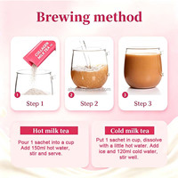 Poudre de thé au lait au collagène, collagène hydrolysé, glutathion, boisson beauté antioxydante, faible teneur en matières grasses, faible teneur en sucre, OEMODM, marque privée