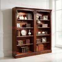 Étagère de rangement à 5 niveaux en bois de cerisier, 72 pouces de large, lot de 2, unité autoportante, bibliothèque ouverte en bois massif traditionnel pour la maison, le bureau, le salon