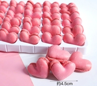 Décoration de gâteau colorée pour grossistes : Macarons comestibles en forme de fleur, rouge, rose, multicolores