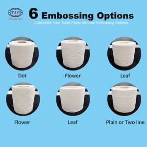 Bonne qualité naturel 3/4 plis 250 feuilles de papier toilette gaufré bambou doux papier de soie envelopper individuellement <span class=keywords><strong>bain</strong></span> rouleau de papier toilette - Product Image 5