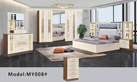 Ensemble de Meubles de Chambre pour Hôtel 5 Étoiles et Hôpital, Design Moderne, Rangement en MDF, Lit avec Lumière LED, Finition Laquée, Personnalisable en Usine