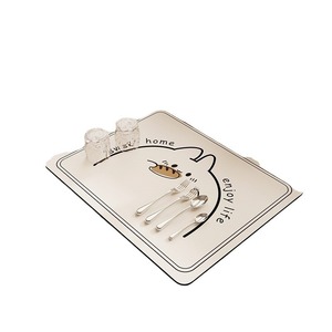 Kitchen Countertop Drain <b>Mat</b> Rectangle Waterproof Absorbent Drying <b>Mat</b> For Kitchen Tabletop <b>Bar</b> Counter - Product Image 5