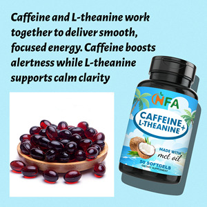 Cápsulas Blandas de Cafeína y L-Teanina con Logotipo Personalizado, Suplemento para Dormir Hecho con Aceite MCT, Favorece la Calma Mental, para Adultos - Product Image 3