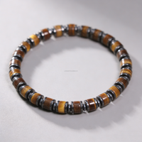 Bracelet élastique en pierres naturelles impériales, perles d'hématite, style bohème, pour femmes et hommes, idéal pour l'été et la plage, empilable, best-seller