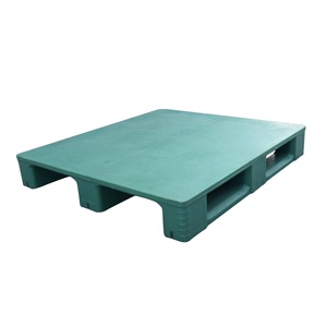 Pallet nhựa HDPE nguyên sinh 100% gia cường, mặt đơn, kiểu Euro, 4 hướng đi, ba chân, ba thanh đỡ, chất liệu nhựa đặc, dùng để chứa hàng, tải trọng 6.0 tấn - Product Image 1