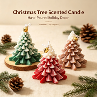 Bougies parfumées sapin de Noël en gros, bougies en forme de sapin, coffret cadeau créatif, parfum fait main, souvenir de Noël tendance