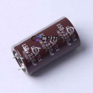 Condensador Electrolítico de Aluminio de Montaje Superficial TLS450V330M25.4*45 V, Orificio Pasante, D25.4xL45mm 330uF 20% 450V 10mm - Product Image 1