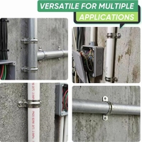 Support de fixation robuste pour tuyau rigide en acier inoxydable avec 2 trous, pince de suspension en U pour câble