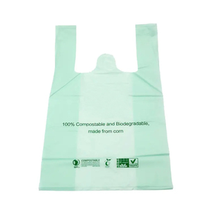 Sac en plastique PE biodégradable pour supermarchés et épiceries, sac T-shirt personnalisé avec logo, emballage pour aliments et légumes - Product Image 4