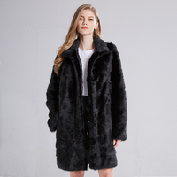 Veste longue en fourrure de vison pour femme, col de luxe, vêtements d'hiver, manteau en vraie fourrure de vison avec prix