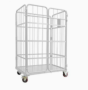 Mracking Heavy Duty Warehouse Stacking Storage Supermarket Logistics <strong>Trolley</strong> <strong>Roll</strong> Containers 4 Sides <strong>Roll</strong> Cage with Wheel - Product Image 2