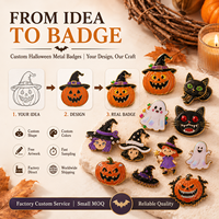 Fabricant de badges personnalisés : Épingles émaillées d'Halloween, équipe professionnelle, expédition mondiale, OEM ODM, badges métalliques