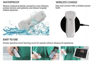 Doppler nirkabel 3 dalam 1 warna, instrumen ultrasound medis mini pendeteksi warna cembung genggam portabel Ultrasound <span class=keywords><strong>Linear</strong></span> - Product Image 2