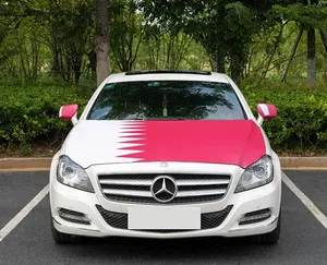 custom decorative national flag car rearview cover protector Qatar car mirror flag