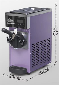 Máquina de Helado Suave Comercial de Sobremesa Totalmente Automática, Máquina de Helado de un Solo Sabor de Acero Inoxidable para Restaurante/Cafetería - Product Image 3