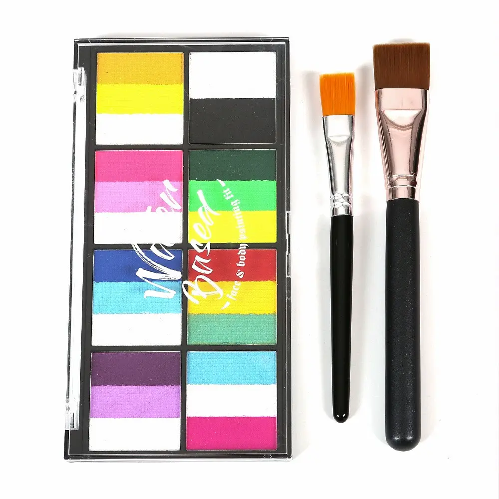 8-Zellen-3-Farben-Körpermalerei Pigment wasser lösliches Kinder gesichts malerei Pigment