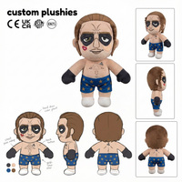 Peluche personnalisée de haute qualité, ours souriant à rayures, réplique fidèle, cadeau pour touristes