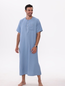 AL HARAMAIN New Muslim Middle Eastern Fashion <b>Prayer</b> Robe for Men, Elegant Arabic Long <b>Abaya</b> - Soft Long Sleeve <b>Prayer</b> Garment, - Product Image 4