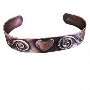 Handcrafted Copper <b>Bracelet</b> Traditional Metal Jewelry Gift Idea for Men Women and Teenagers - Product Image 2