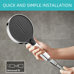 Big Spray <strong>Hand</strong> <strong>Shower</strong> <strong>Head</strong> <strong>3</strong> <strong>Jets</strong> High Pressure Rain <strong>Shower</strong> <strong>Hand</strong> Easy Installed <strong>Shower</strong> <strong>Head</strong> with Handheld - Product Image 6