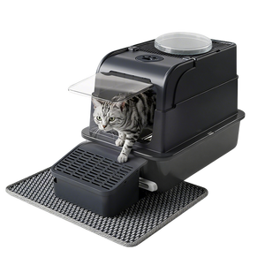 Pakeway - Arenero <span class=keywords><strong>para</strong></span> <span class=keywords><strong>Gatos</strong></span> 3 en 1 <span class=keywords><strong>de</strong></span> Plástico <span class=keywords><strong>con</strong></span> <span class=keywords><strong>Tapa</strong></span> Alta, Fácil <span class=keywords><strong>de</strong></span> Limpiar, <span class=keywords><strong>con</strong></span> <span class=keywords><strong>Tapa</strong></span> <span class=keywords><strong>para</strong></span> Inodoro y Pala <span class=keywords><strong>para</strong></span> <span class=keywords><strong>Arena</strong></span> - Product Image 1