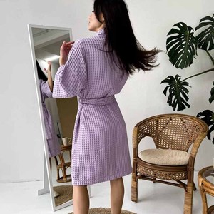 Batas de dormir personalizadas de algodón para <span class=keywords><strong>mujer</strong></span>, batas de <span class=keywords><strong>baño</strong></span> con logotipo bordado, batas de Spa, <span class=keywords><strong>baño</strong></span> de 5 estrellas, batas de hotel de algodón 100% para <span class=keywords><strong>mujer</strong></span> - Product Image 3