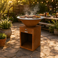 Barbecue en acier corten personnalisable pour la cuisine en plein air et les services de restauration