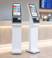 Terminal de paiement interactif TouchWo 15,6 pouces avec imprimante, lecteur de cartes, SDK intégré, écran tactile 1080p, compatible Windows 11, pour utilisation sur pied
