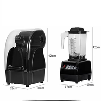Table de cuisson multifonctionnelle avec son isolation acoustique, mélangeur 1200W, capacité de 1,5L, lames en acier inoxydable, usage professionnel commercial