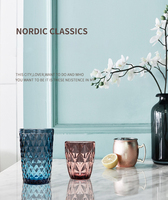 8 Oz 10 Oz tasses en verre vintage eau colorée gobelets à vin verrerie Style européen verre à whisky tasse rétro pour la maison Bar fête