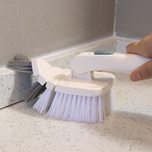 Brosse à sol triangulaire rétractable à long manche de 47 pouces (120 cm), brosse pour aquarium, brosse à poils durs pour sol, coin - Product Image 4