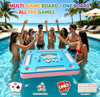 Plateau flottant portable et étanche en mousse EVA pour jeux de Mahjong, idéal pour les fêtes à la piscine, les spas, les lacs et les soirées estivales