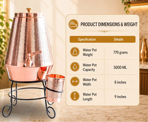 Copper <b>Water</b> Dispenser with Tap <b>5L</b> Large Capacity Vintage Style for Home Party Use - Product Image 5