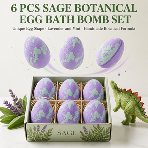 <span class=keywords><strong>Coffret</strong></span> <span class=keywords><strong>de</strong></span> 6 bombes <span class=keywords><strong>de</strong></span> <span class=keywords><strong>bain</strong></span> personnalisées en forme d'œuf <span class=keywords><strong>de</strong></span> dinosaure à l'extrait <span class=keywords><strong>de</strong></span> sauge, 80g, végétales, faites à la main, violettes et vertes, hydratantes, aromatiques, boîte cadeau OEM - Product Image 3