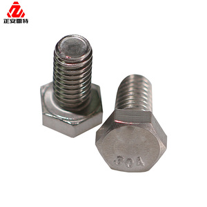 Vis à tête hexagonale en acier inoxydable 3/8-16 x 4, écrous, rondelles plates et rondelles de sécurité, filetage complet 18-8 (304) - Product Image 6
