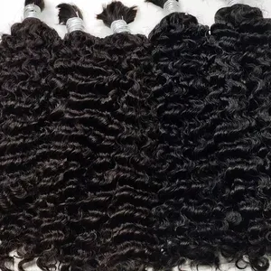 Hot Selling Kinky Curly Bulk Human Hair Without Weft For Braids 4A Afro Kinky Hair Braiding Hair 100g