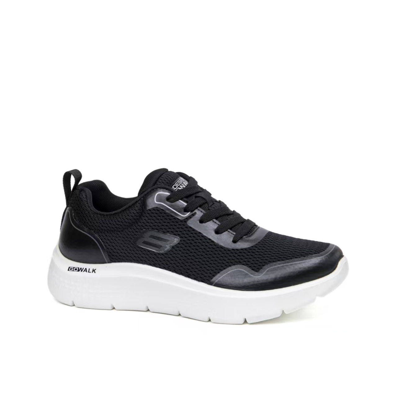 Black Upper and White Sole