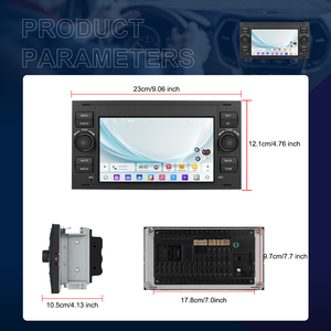 Autoradio Android 7\" Podofo per <span class=keywords><strong>Ford</strong></span> Transit Fiesta <span class=keywords><strong>Focus</strong></span> Galaxy Mondeo Fusion <span class=keywords><strong>Kuga</strong></span> con Carplay/Android Auto Wireless/WiFi/GPS OEM - Product Image 5