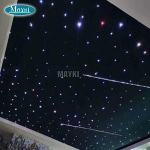 Plafonnier de ciel étoilé à fibre optique 600mm noir insonorisant coton scintillant panneaux de <span class=keywords><strong>plafond</strong></span> d'étoile de fibre optique pour le cinéma - Product Image 2