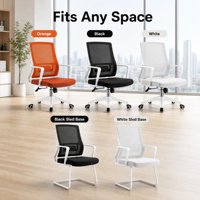 Chaise de bureau pivotante ergonomique moderne de haute qualité, personnalisée, avec dossier moyen en tissu, mobilier de bureau