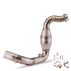 Para <span class=keywords><strong>BMW</strong></span> <span class=keywords><strong>G310</strong></span> <span class=keywords><strong>R</strong></span> <span class=keywords><strong>G310</strong></span> GS 2017 - <span class=keywords><strong>2019</strong></span> G310R G310GS Cabecera de escape de titanio de aleación de tubo de escape de Bend Down tubo - Product Image 1