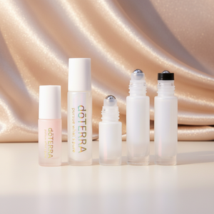 Botellas portátiles vacías de vidrio blanco de 10 ml con tapa para mujeres, para viajes, para usar con aceites esenciales. - Product Image 1