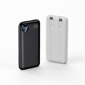 22.5W Portable Power Bank with Built-in Apple Cable and Digital Display - Product Image 1