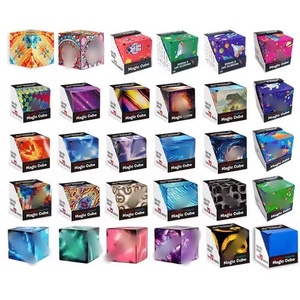 Populaire et promotionnel : Aimants terrestres, Boîte de fidget magnétique à transformation de forme Galaxie, Cube magique 3D à effet infini de forme géométrique pour garçons, filles et adultes - Product Image 4