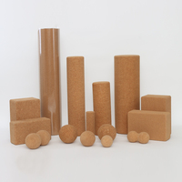 Massage Relax Fitness Exercice Gym Pilates Roller Antidérapant Durable Eco Friendly Organic Natural Cork Yoga Roller