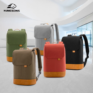 Kingsons Women's <b>Backpack</b> Lightweight Casual Fashionable Solid Color Everyday Use Shoulder Strap Gray <b>Black</b> Orange Red Green - Product Image 1