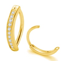 Anneau de nombril en titane G23 ASTM F136 plaqué or PVD, serpent, clicker, bijoux de corps, 10 mm, filetage externe, usage quotidien, femme