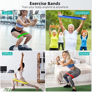 NQ SPORTS Bandas de Resistencia de Látex Personalizadas de 5 Piezas para Ejercicio, Yoga, Mini Bandas de Bucle, Bandas de Resistencia para Glúteos - Product Image 4