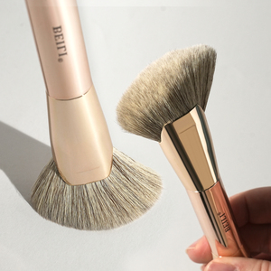 Pinceaux de maquillage professionnels en aluminium doré, poils synthétiques doux, ensemble de pinceaux cosmétiques - Product Image 4